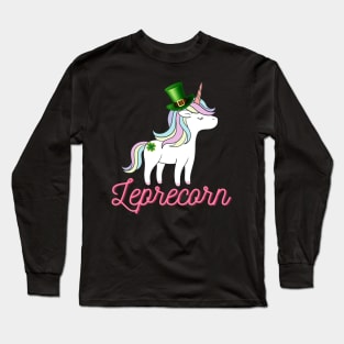 Leprecorn st patrick's day Long Sleeve T-Shirt